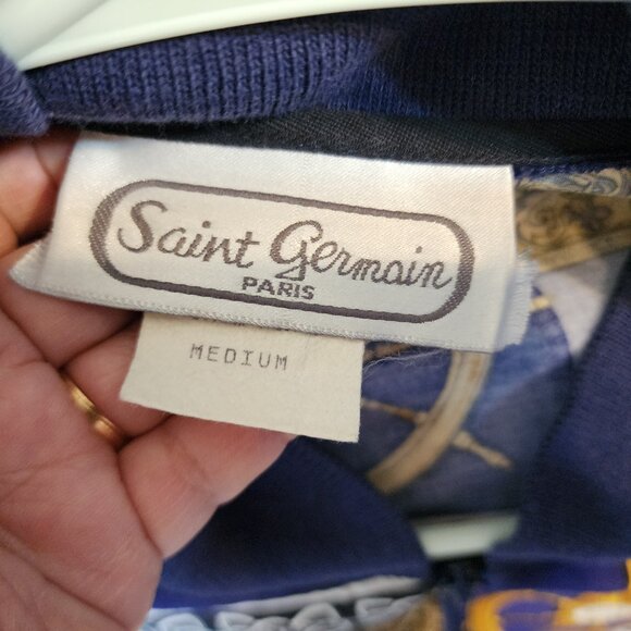 Saint Germain Paris Women M Nautical Theme Light Jacket Old Money Vtg Retro 80' - Picture 2 of 16